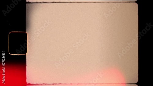 Vertical Super 8 Vintage Film Overlay with Light Leaks