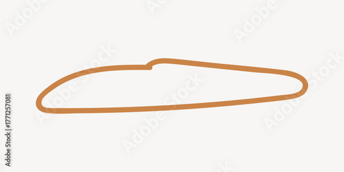 Abstract brown cloud doodle clipart vector