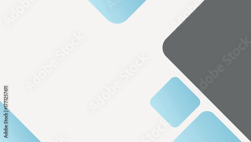 Modern business desktop wallpaper, blue and white border background vector