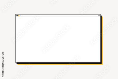 Popup window frame collage element vector