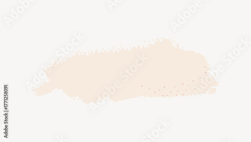 Beige brush stroke collage element vector