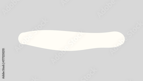 Off-white brush stroke, organic shape collage element vector