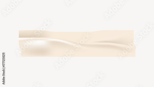 Beige wrinkled washi tape collage element vector