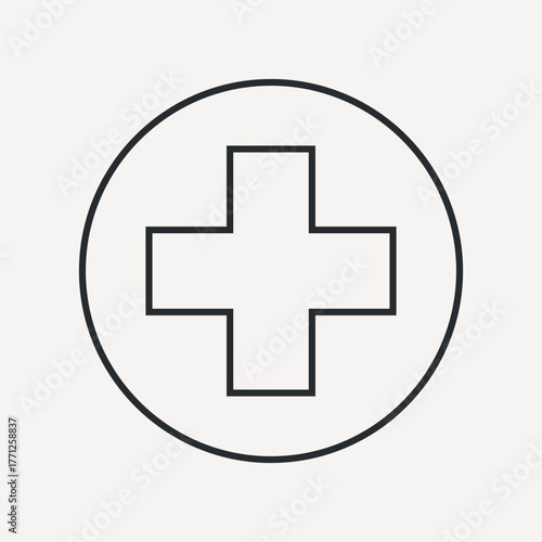 Medical cross symbol, healthcare graphic vector