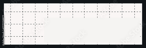 Minimal grid frame background, white design vector