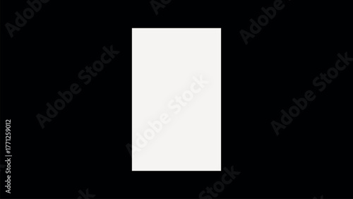 Minimal rectangle frame, white geometric shape vector
