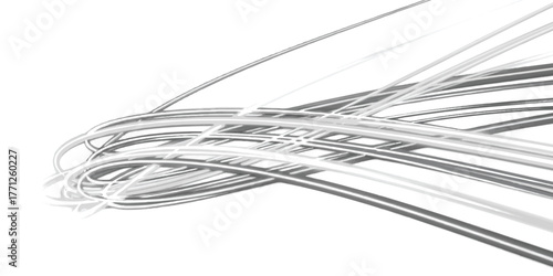 Papier peint Abstract swirling lines creating dynamic movement and flowing energy on a isolat