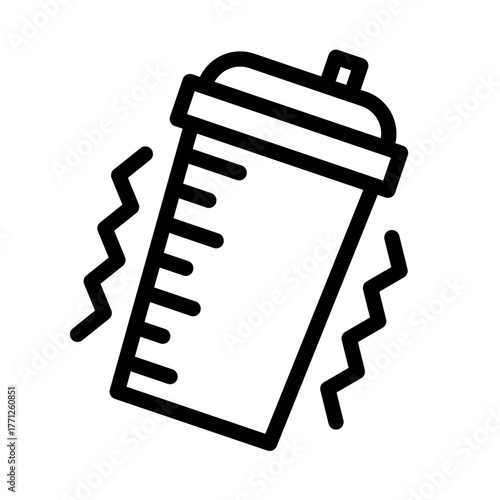 Simple design protein shaker shake icon. Vector.