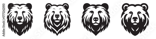 Bear Head Illustrations: A Collection of Artistic Bear Faces.