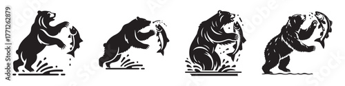 Bears Fishing for Salmon in the River: A Sequence of Actions.