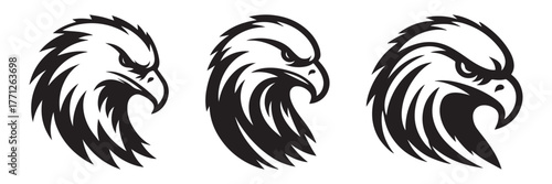 Eagle Head Silhouette Collection: Powerful Symbolism and Design.