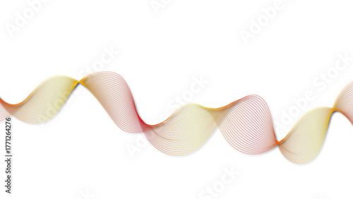 Smooth waveform graphic with warm color gradient.
Modern abstract banner element or footer design.