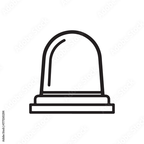 siren icon in trendy flat style isolated on white background, alarm symbol for your web site design, logo, app, outline vector illustration
