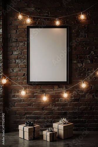 Brick Wall String Light Frame