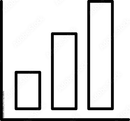 Outline of an Ascending Bar Chart Graph