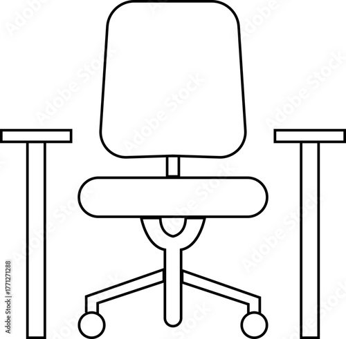 Harmonious icon , balance, peace, unity, mindfulness, and well-being symbols representing calmness, connection, and spiritual equilibrium for design projects, Logo of modern chair stylized armchair