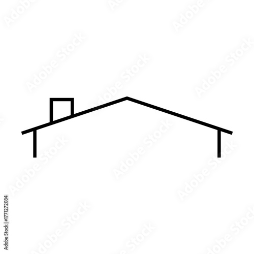 House roof, real estate sign svg cut file. Isolated vector illustration.
