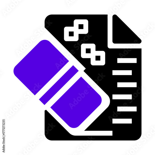 eraser icon two tone color