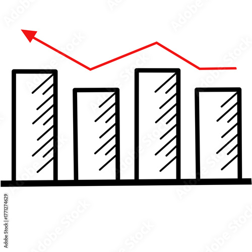 Statistic Curve with Arrow
