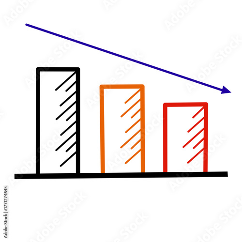 Statistic Curve with Arrow