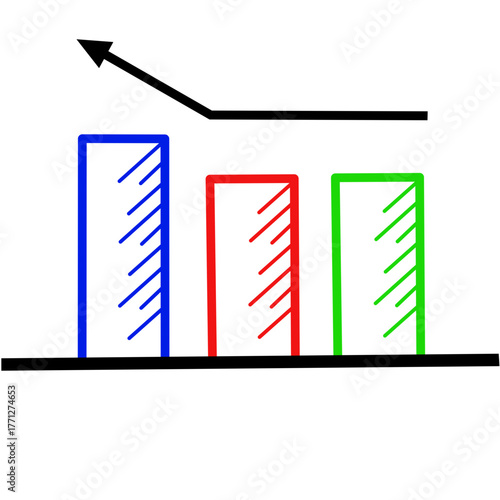 Statistic Curve with Arrow