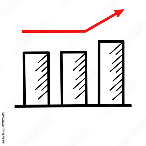 Statistic Curve with Arrow