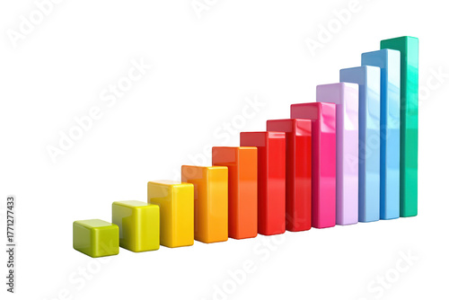 Colorful, ascending bar graph (1) Free Download Colorful, ascending bar graph (1) - GFXLoad