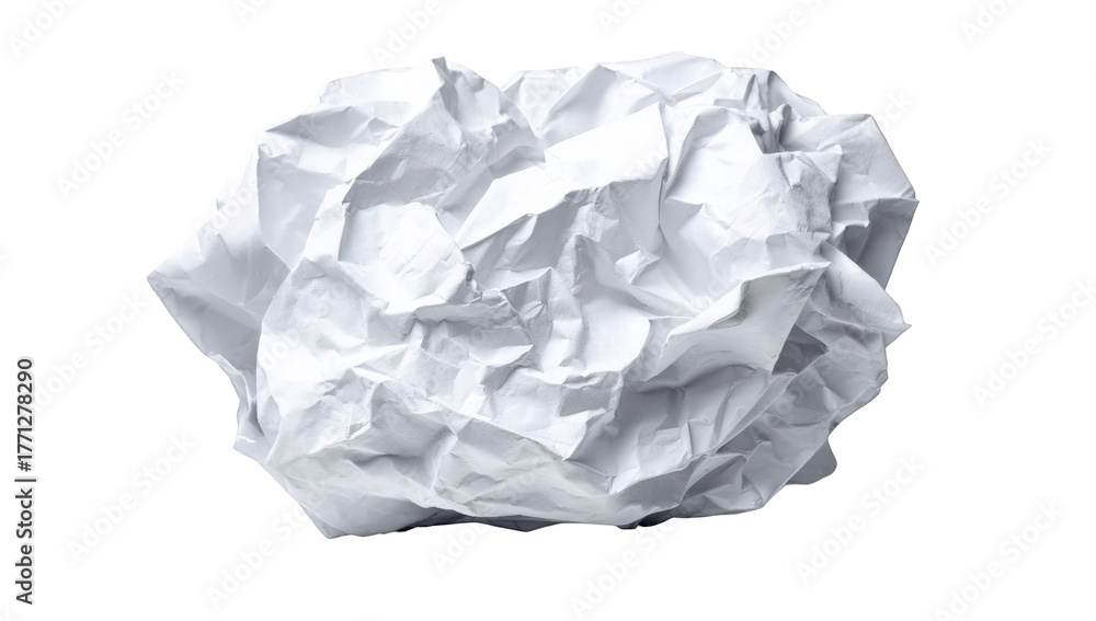 Obraz premium Crumpled white paper ball (17)