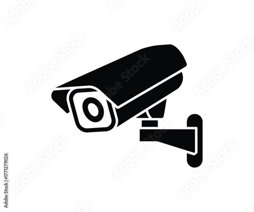 Vector security camera on clean background