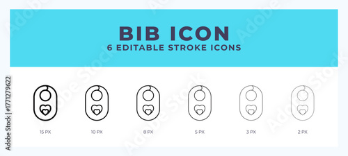 Bib line icon symbol. Logo. Icon vector illustration with editable stroke.