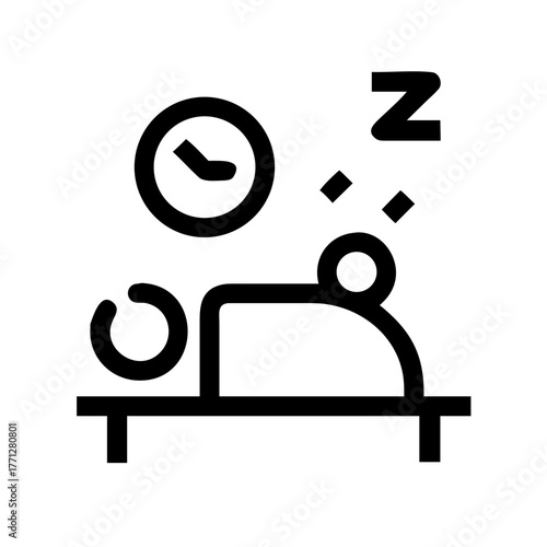 Sleep time icon representing rest and relaxation