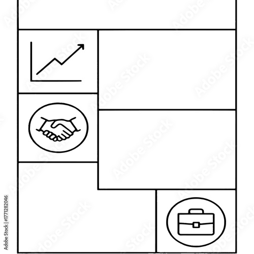 Business Infographic Layout Ideal for corporate presentations or websites.