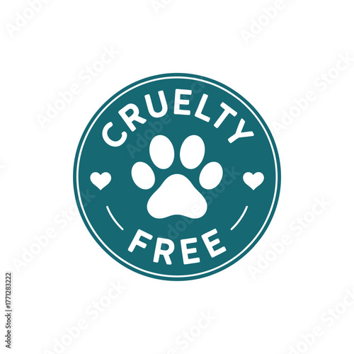 Cruelty free paw print seal of approval for animal products