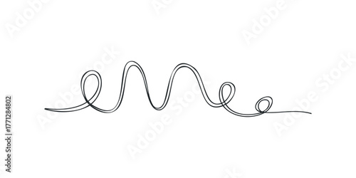 Continuous Line Drawing of Roller Coaster Track