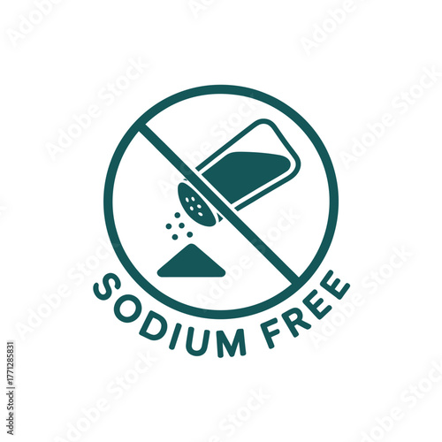 Sodium free icon indicating no added salt or sodium
