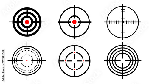 Set of Target icons - Focused Icons