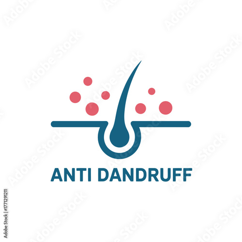 Icon representing hair follicle and dandruff treatment