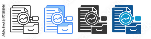 Analysis Icon Set Multiple Style Collection