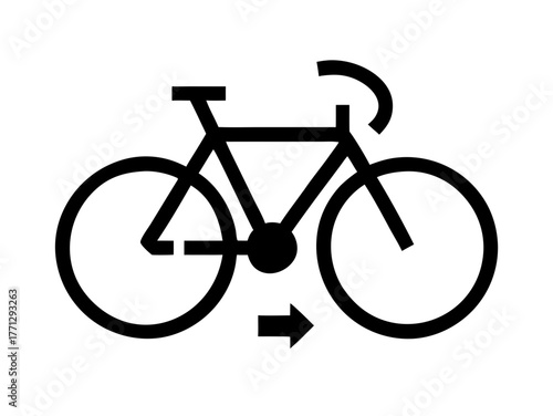 Simple Bicycle Icon Vector Illustration – Minimal Cycling Transport Design