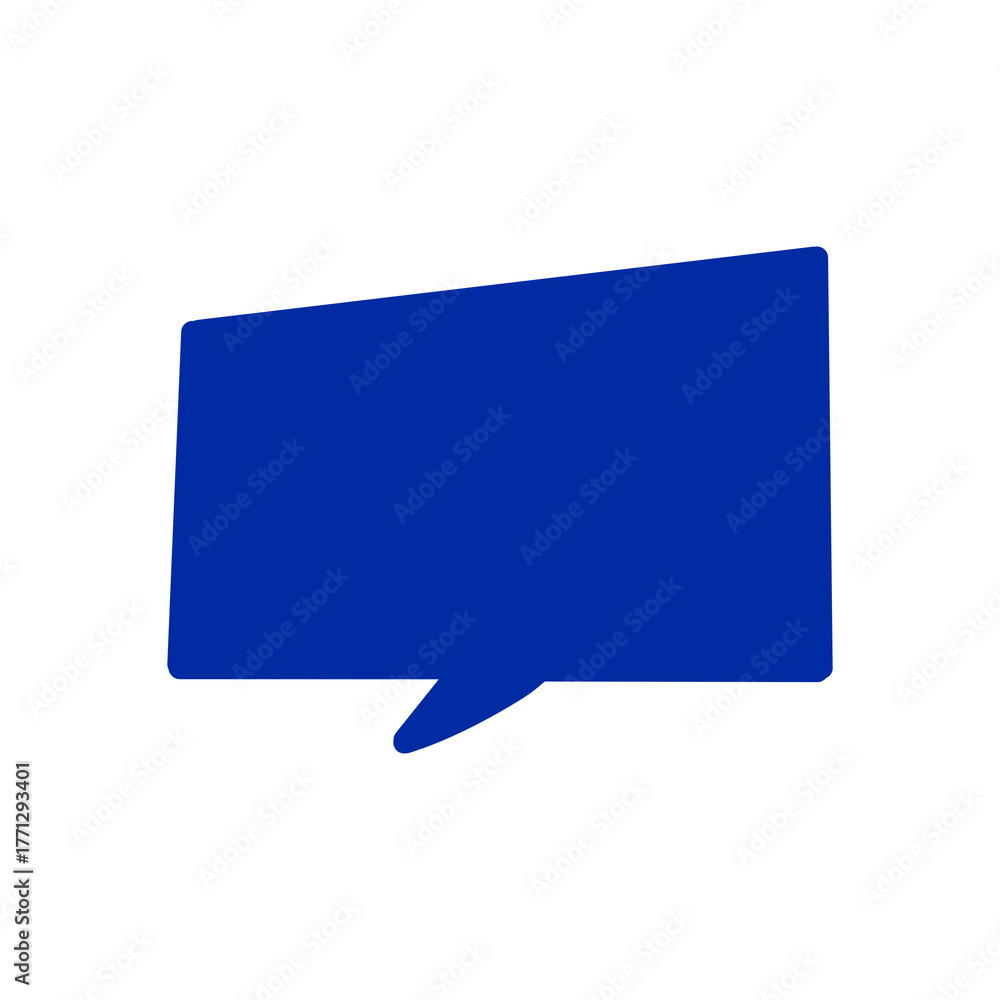 Naklejka premium Bright yellow rectangular speech bubble for cheerful message design / 明るく cheerful な印象の黄色い四角吹き出し素材