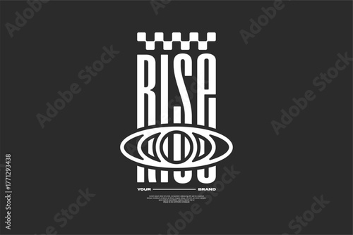 typography streetwear urban fashion template for printing