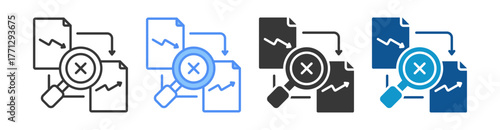 Data Manipulation Icon Set Multiple Style Collection