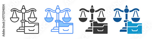 Data Ethics Icon Set Multiple Style Collection