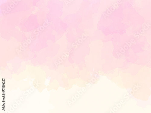 Watercolor Abstract Background - ピンクとオレンジのやさしい手描き水彩テクスチャ