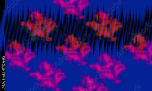 Fotografija Abstract digital art with a repeating pattern of stylized red and magenta floral