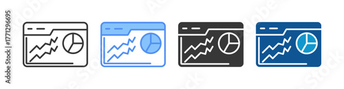 Visualization Icon Set Multiple Style Collection