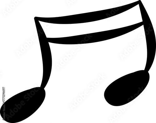 Hand drawn music notation