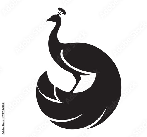 silhouette, black vector icon style, simple shape, clean