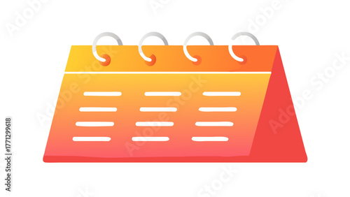 A colorful calendar icon design on black background