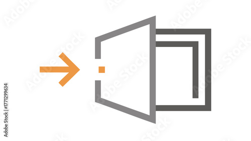 Icon of an open door with an arrow indicating entry